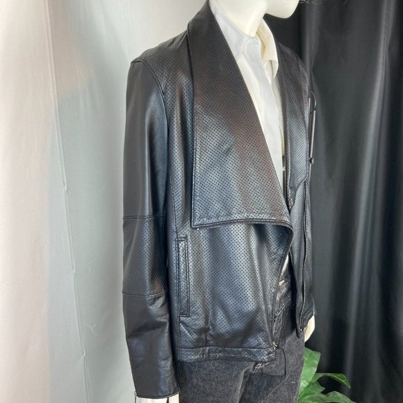 Anne Klein Leather Moto Jacket - Picture 1 of 9